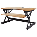 Rocelco - Plateforme ergonomique réglable en hauteur - 32 po - pour bureau assis debout avec poignées haut/bas faciles - Teck-Gamme verticale améliorée EVR - élève le support de bureau assis-debout jusqu'à 18" et l'abaisse jusqu'à 5", pour optimiser la position de travail ergonomique pour les personnes de toutes tailles