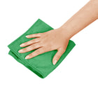 Globe Commercial - Chiffon en microfibre - 240 g/m² - 14" x 14" - Vert - Paquet de 10-Doux, non abrasif et ne raye pas