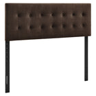 Modway Emily Stain-Resistant Performance Velvet Full Size Headboard - Chocolate Brown-Stain-Resistant Performance Velvet