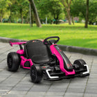 Aosom - Kart à batterie 24 V pour enfants avec siège réglable - Rose-Siège réglable avec trois niveaux et une plage de 20,75" à 26,5" pour accueillir les enfants en pleine croissance 