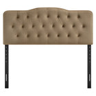 Modway Annabel Stain-Resistant Performance Velvet King Headboard - Taupe-Dense Foam Padded Headboard