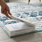 Modway Reflect Giada Abstract Diamond Moroccan Trellis Indoor/Outdoor Area Rug - 8 ft W x 10 ft L - Ivory/Blue-100% Polypropylene Sisal