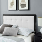 Modway Willow Wood Queen Platform Bed with Splayed Legs - Black/White-Assembly Required
