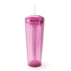 Sully Double Wall AS Dome Top Tumbler - 765 mL - Purple-Buttoned straw bottom 