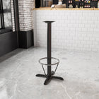 Flash Furniture Chrome 22"W x 22"L Bar Height X-Base, Black (XUT2222BAR3CFR)-X-Base Configuration