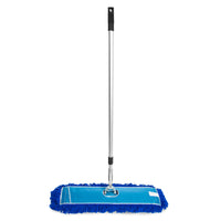 Gritt Commercial All-In-One 24” Microfiber Dust Mop Set with 72" Telescopic Handle-Includes frame, telescopic handle, and mop head components