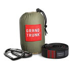 Grand Trunk Double Deluxe Hammock with Straps - Olive Green / Khaki-Includes (2) ready-to-hang 5 ft hammocks straps.
