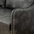 HOMCOM 55" Loveseat Sofa with Solid Wood Legs - Grey-Easy assembly required