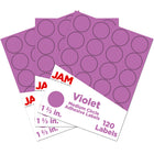 JAM Paper Round Circle Label Sticker Seals, 1 2/3 inch diameter, Violet Purple, 3 Sets of 120 (147627058g)-Size: 1.5"