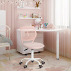 Homy Casa - Chaise de bureau pour adolescent en tissu - Rose-Dossier Respirant : Le design élégant avec des découpes offre une ventilation, gardant votre dos frais et confortable