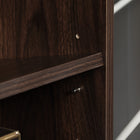 HOMCOM - Petite étagère en bois à 2 niveaux pour rangement - noyer-Un ajout merveilleux à toute salle familiale, salon, chambre ou bureau 