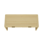 Manhattan Comfort Grace 54" Modern Desk - Natural Oak and Gold-20" L x 54" W x 30" H