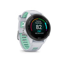 Garmin - Forerunner 265S, lunette noire avec boîtier Whitestone et bracelet en silicone Whitestone/Neo Tropic-Plus de 30 profils d'activite integres incluent la course, les triathlons, le cyclisme, la natation en eau libre et plus encore