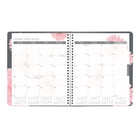 Blueline - 2026 Agenda mensuel Ruban Rose 14 mois - 8-7/8 po x 7-1/8 po - Marguerite Rose - Bilingue-Reliure spirale double avec couverture souple imprimée 