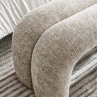 Modway Dax 50.5" Chenille Upholstered Accent Bench - Khaki-Solid Wood Frame