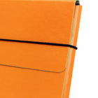 JAM Paper Thin Portfolio File Carrying Case with Elastic Band - 9 1/4 x 1/2 x 12 1/2 - Orange-Made from durable, sturdy chipboard material and feature a black elastic band closure designed to keep documents secure