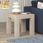 Hudson&Canal Langston 22"W Square Side Table - Alder White-Finished in wood-look alder white