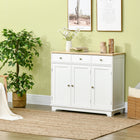 HOMCOM 39.8" L Sideboard Buffet Cabinet with Storage - White-Suitable for kitchen, living room, bathroom to store utensils, stationery, or towels