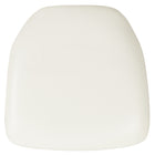 Flash Furniture - Coussin en vinyle rigide pour chaise Chiavari, blanc (BHWHHARDVYL)-Coussin de chaise ferme