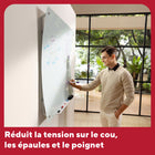 TRU RED - Tableau blanc magnétique incurvé ergonomique en verre à effacement sec - 48 po x 36 po-Fixez des documents, des notes, des photos et d’autres matériels à l’aide des aimants compris.