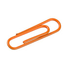 JAM Paper Colourful Standard Paper Clips - 1"- Orange - 100 Pack- Premium paper clips made from high quality vinyl coated steel wire