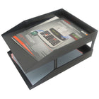 Korr - Supports en plastique pour plateau - Noir - Paquet de 4-Parfait pour augmenter la capacité de classement sans ajouter d'encombrement sur le bureau