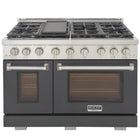 Kucht 48" KFX-X Series Pro Style Natural Gas Range - Stainless Steel/Cement Gray-Rocket power burner 21 000 btu for rapid searing