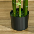 HOMCOM 5' Artificial Bamboo Tree in Pot for Indoor Decoration - Green-Material: PEVA, PE, Cement 