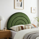 Modway Solana Arched Performance Velvet Twin Headboard - Moss Green-Arch-Shaped Headboard