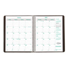 Brownline - 2026 Agenda mensuel EcoLogix 14 mois avec papier recyclé - 8-7/8 po x 7-1/8 po - Couleurs assorties - Anglais-Calendriers de référence du mois précédent, du mois courant et des deux suivants sur chaque page double