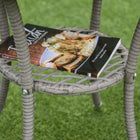Outsunny 3-Pieces Wicker Patio Furniture Set - Grey-Table comes with transparent tempered glass    
