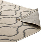 Modway - Linza Treillis Wave Abstract à l’intérieur et à l’extérieur Tapis de comédie 8 pi l x 10 pi L - Beige et gris-8