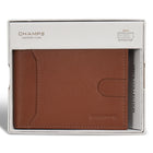 Champs Onyx Leather Bi-Fold Clip Wallet - Brown-5 Credit card slots