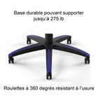 Emerge - Fauteuil de jeu Vartan en cuir reconstitué - bleu-Hauteur du siège: 18,39 à 22,17 po (H)