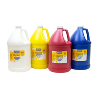 Handy Art Little Masters Washable Tempera Paint - 4 Gallon Kit - White, Yellow, Red, Blue-Fine quality and economical choice for the beginning artist