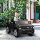Qaba 12V CHEVROLET Licensed Kids Ride on RC Car - Black-Comes with six built-in songs, MP3 and USB port, headlights for entertaining rides 