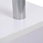 HOMCOM - Bibliothèque géométrique en bois à 5 niveaux pour salon - blanc-Elegant wood grain design 