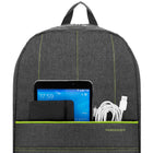 Vangoddy Grove Lightweight Casual Travel 15" Laptop Backpack - Grey/Lime Green-Sleek and versatile design for all lifestyles