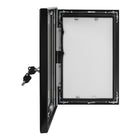 SECO Lockable Indoor/Outdoor Poster Frame Case - 11" W x 14" H - Black-Black Aluminum finish makes the frame rustproof and resistant against weather events