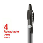 Staples ProGel Retractable Gel Pen - Medium Point - 0.7 mm - Black Ink - 4 Pack-Ergonomic, molded grip provides optimal comfort for all-day use