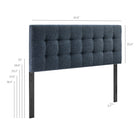 Modway Lily Upholstered Queen Size Headboard - Navy Chenille-Queen Size Headboard