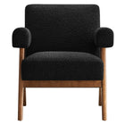 Modway Lyra Boucle Fabric Armchair - Black-Assembly Required