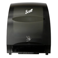 Scott - Distributrice automatique d’essuie-mains en rouleau Scott Essential - pour les essuie-mains en rouleau Scott avec mandrin violet - 12,70 po x 15,76 po x 9,57 po - Noire-Comprend 1 distributrice automatique d’essuie-mains en rouleau Scott Essential