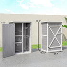 Outsunny Garden Storage Cabinet - 29.9" x 21.7" x45.3" -Two shelves on the left for organization, with an open right side for bulkier items  
