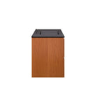 Modway Scenic 36" Wall-Mount Bathroom Vanity - Cherry/Black-Ceramic Sink Basin