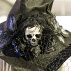 Outsunny - Décoration d'Halloween animée - sorcière animatronique - noir-Le traitement de peinture sûr assure une utilisation sans souci pour vous et votre famille 