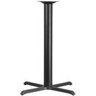 Flash Furniture – Base de table de restaurant en X de 33 x 33 po avec colonne à hauteur de bar de 4 po de diamètre, fonte, noir-Base de table de restaurant