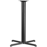 Flash Furniture – Base de table de restaurant en X de 33 x 33 po avec colonne à hauteur de bar de 4 po de diamètre, fonte, noir-Base de table de restaurant