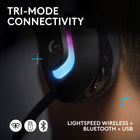 Logitech G522 Lightspeed  Wireless Gaming Headset - Full-Band Mic - Advanced Audio -Tri-Connect - Black-Flex Your Game: Designed for style, comfort, and durability, the lightweight 280 g build features a washable suspension band and rounded cushion ear cups for an upgraded fit