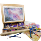 Mont Marte Signature Tabletop Easel with Drawer - Pine-Folds down for storage and includes a convenient carry handle, making it easier to move between workspaces